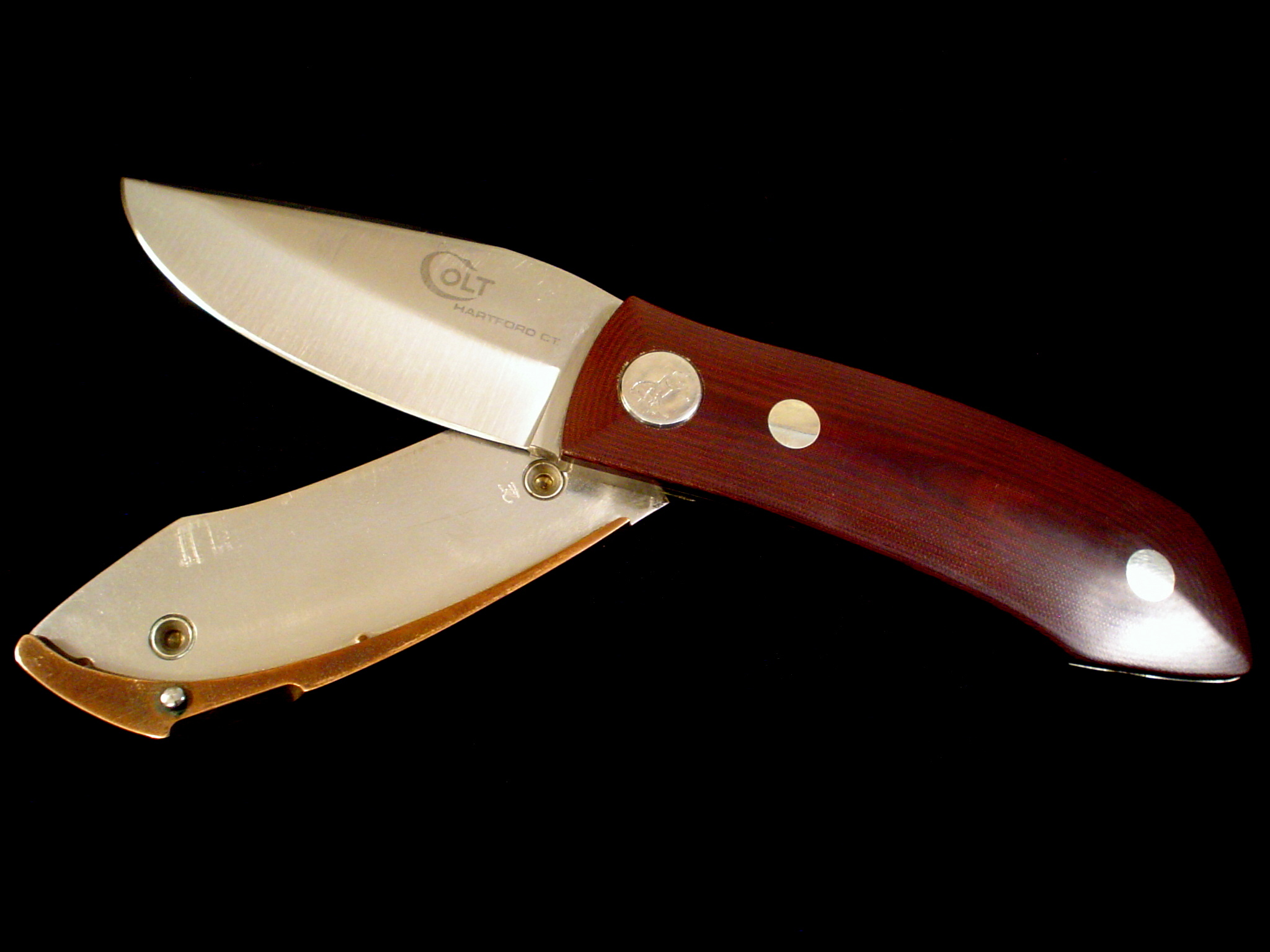 Vintage Ca 1970 S Colt Barry Wood Fold Away Custom Knife Rare Old Collection St Croix Blades