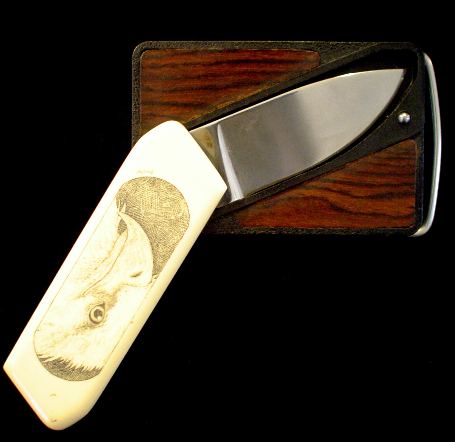 Vintage 1980’s Production GERBER Touche Belt Buckle Folding Collector Knife | St Croix Blades