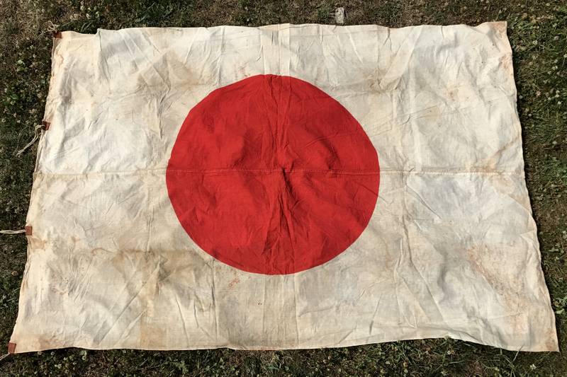 LARGE 5X8--Antique Japanese WW II Army Flag -Old WW2 Collection