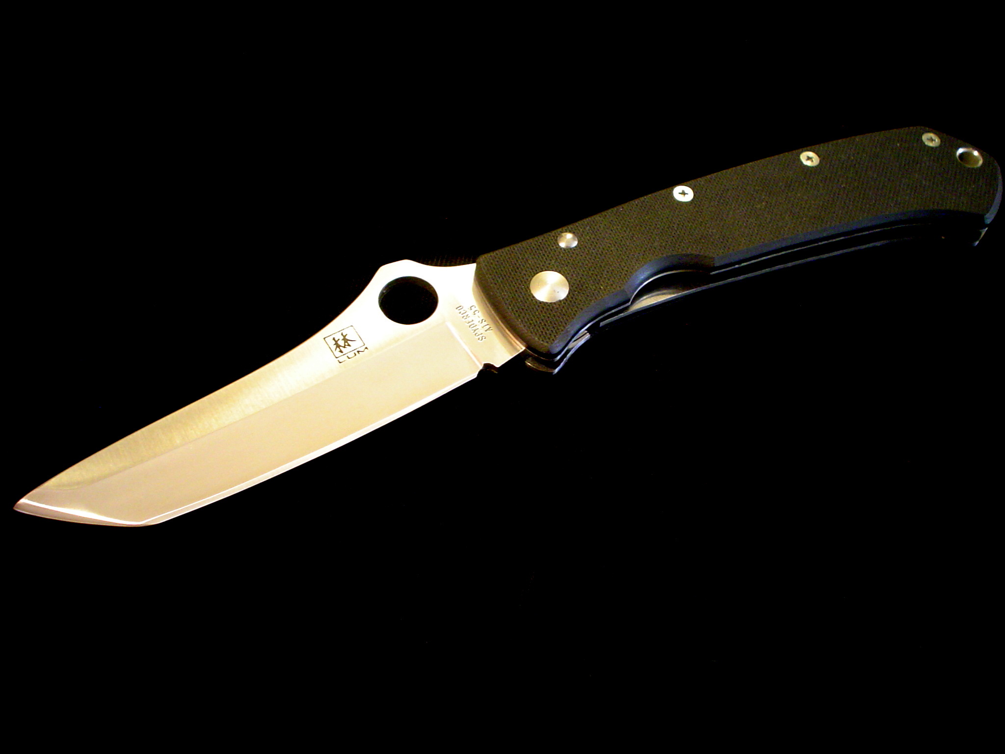 NIB Spyderco C46GP Lum Tanto Folder -Knife -G10 -ATS-55 -SEKI JAPAN 