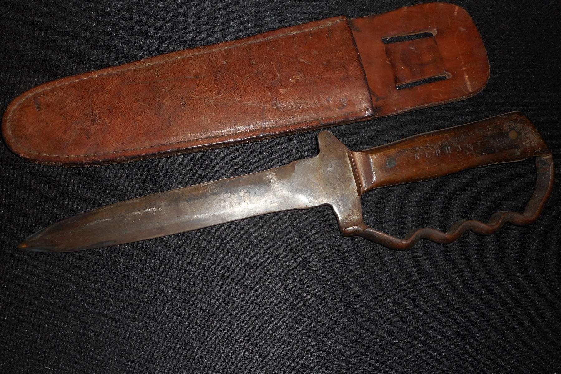 Rare Us Ww2 Kephart Theater Knuckle Knife Homefrontcombat Collection
