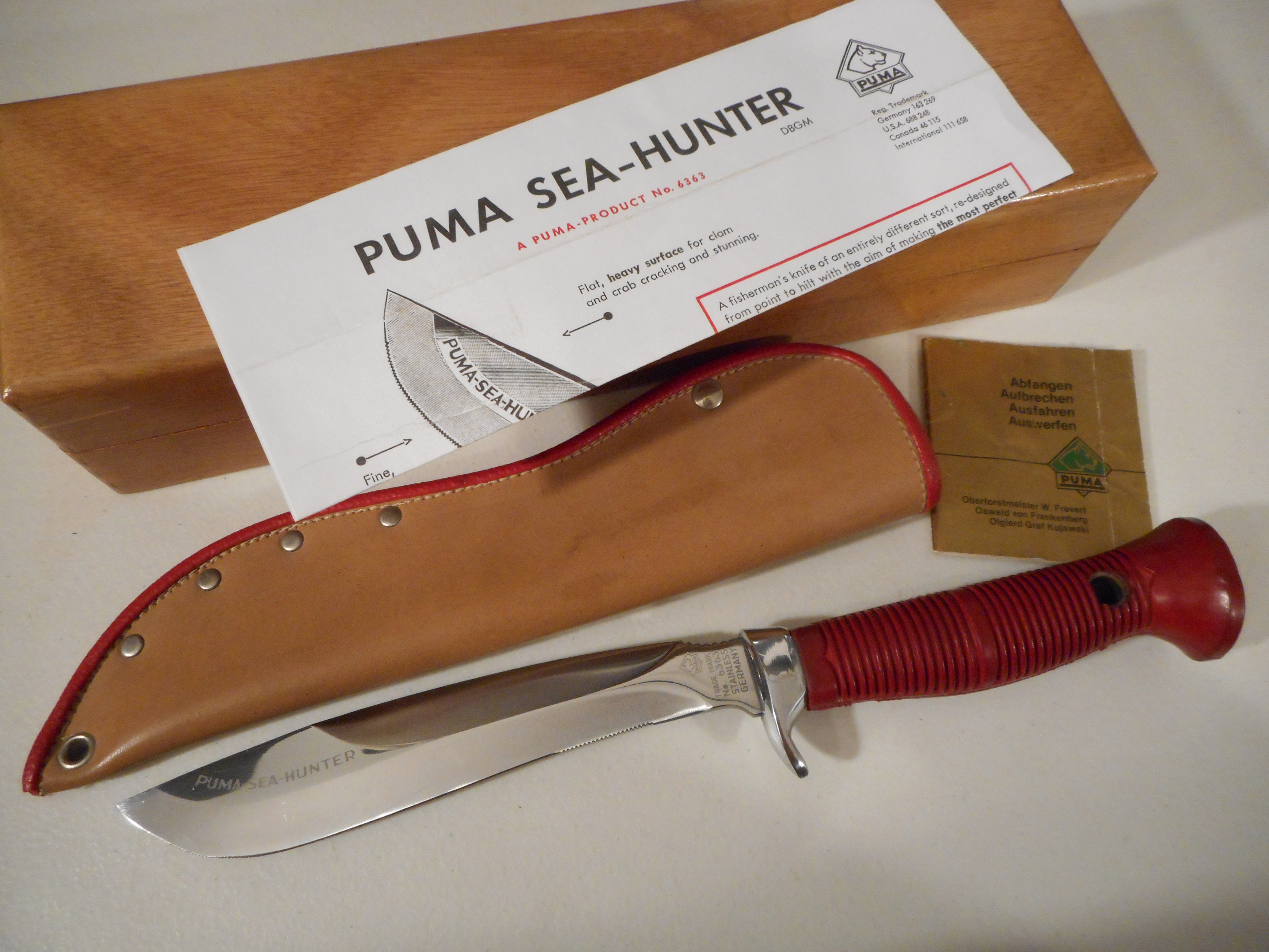 Pre-64 VINTAGE Puma ABERCROMBIE & FITCH 6363 Sea Hunter Knife 