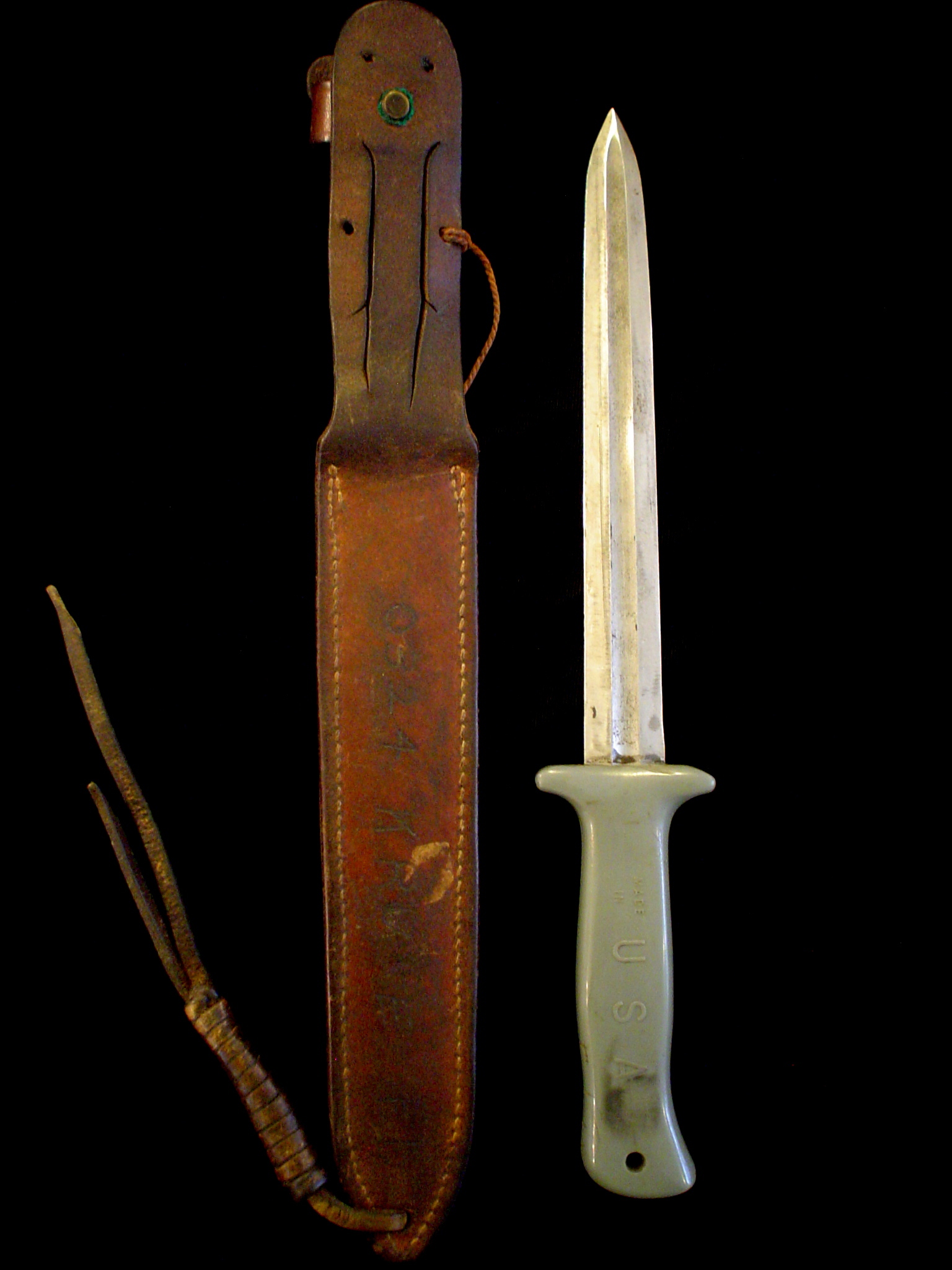 Antique Us Ww2 Anderson Fighting Knife Patton Swordsaber Blade