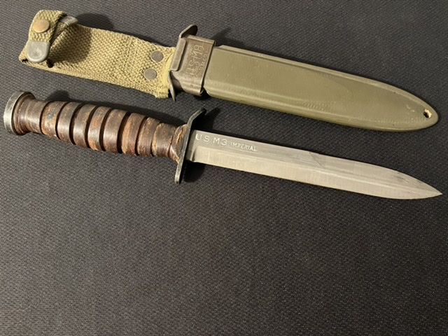Us Ww Ii Blade Marked Imperial M3 Trench Fighting Knife Mint Unissued