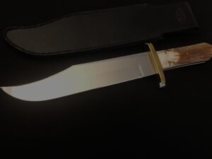 Prototype BUCK Custom Shop 903 Bowie Knife -LEROY REMER -FOSSILIZED MAMMOTH/lr