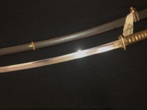 Japanese WW2 Army Sword -WWII Samurai/Gendai/AMAHIDE -Tamahagane/Hada -HOT STAMP