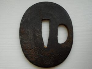 Antique Japanese Samurai Tanto/Wakizashi Sword TSUBA -Old Guard