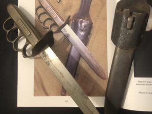 BOOK KNIFE -US Army Knuckle Knife Pictured in Greg Aloisio Book pg 323