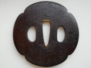 Antique Iron Japanese Samurai THICK Katana Sword TSUBA -Guard/Old Collection