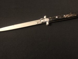 13” Horn Handle Springer -Solingen Knife -Pick Lock Stiletto -db