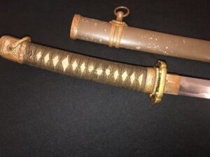 Japanese WW2 Army Sword -Antique/Old WWII Samurai Katana -KANEZANE w/HOT STAMP