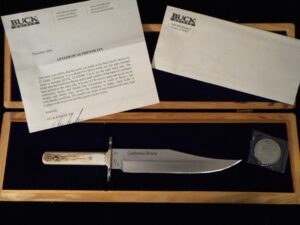Rare! BUCK CUSTOM Employee Volunteer 916 California Bowie Knife -1 of 150 - USA