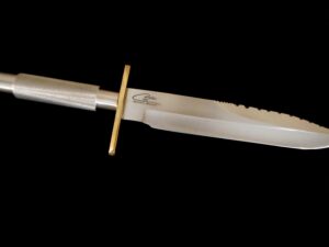 Colin Cox Model 8-9 -CUSTOMIZED- Fighting Survival Knife w/COMPASS -BYRDS Sheath