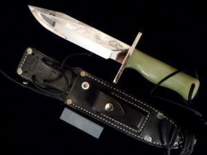 MICARTA HANDLE Colin Cox Model 11A CUSTOM Fighting Knife/BYRDS Sheath C -11
