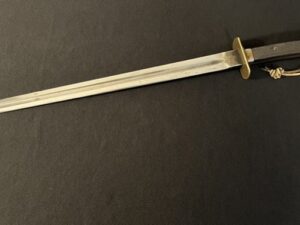 A medieval-style sword with a simple crossguard and double-edged blade.