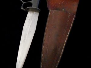 US WW II STELZIG Knuckle Fighting Knife -Trench/Saddlery Co Houston Texas