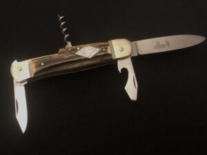 7” Hubertus DEUTSCHES PFADFINDERMESSER Boy Scout Stag Springer -Knife -Leverlock -db