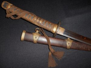 WW2 Japanese Samurai Naval Officer Sword -Old/Antique -Sharkskin Saya w/TASSEL
