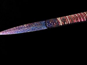 Rainy Vallotton Custom Fantain DnD Auto Knife -Fossilized Mastadon/Mammoth Tooth