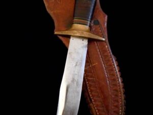 ID’d US WW2 RICHTIG Fighting Knife -ALFRED CORNISH Sheath/F J R Clarkson Neb