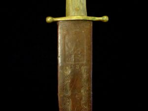 VTG US WW2 COLLINS—GREEN HORN HANDLE—V44 FIGHTING KNIFE/MACHETE SURVIVAL