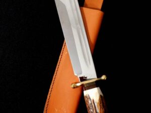 AG RUSSELL German Stag Handle CROCODILE HUNTER Knife -A G/Germany -Lrg 15 1/8”