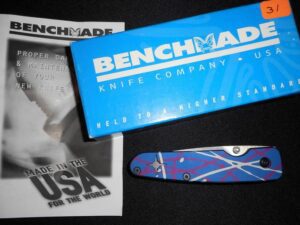 RARE!—Benchmade 855-01 AL COLOR TRAILS Knife -NEW IN BOX -Pardue USA