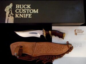 Rare! BUCK CUSTOM SHOP 904 Sub-Hilt Bowie Knife—John Knapp—Ironwood -Subhilt