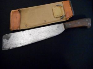 Collins Intrenching USMC Machete/WW II Square Tip Entrenching Knife/US WW2/1001