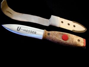 MINT Rare Antique 1950s PUMA U-MESSER Knife/Old -Cork Floating Fish/Hunting