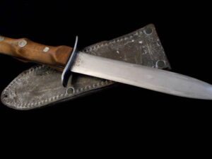 US WW II JOHN EK Model 7 Commando Knife w/ORIGINAL EK SHEATH!-Old WW2 Collection