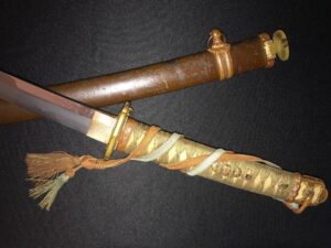 RARE IIDA GUNTO Japanese WW2 Army Samurai Sword -Saya LOCK/Old/SADASHIGE WW II