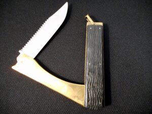 RARE 1925 Antique KABAR Folding Fishing Knife -Old Collection/Union Cut Co -Fish