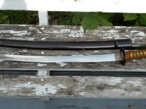 WW2—RARE HOT STAMP—Japanese Army Officer GENDAITO Samurai Sword/Antique