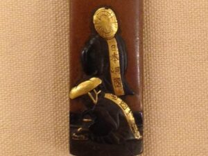 Antique Japanese KOZUKA for Old Samurai Sword/KNIFE HANDLE/Shakudo