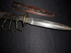 1918 US WWI/WWII LF&C Mark 1 Trench Knife -WW2 Airborne/Knuckle 1