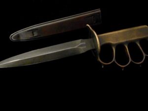 1918 US WWI/WWII LF&C Mark 1 Trench Knife -WW2 Airborne Fighting/Knuckle