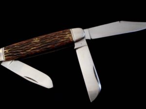 Antique-1920s-Ulster-PEACHSEED-BONE-Knife-Old-Collection-Peach-Seed-MINT-COND