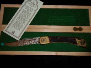 RARE Vtg PUMA Commemorative Knife -1769 -Antique Collection -Sambar Stag/Old
