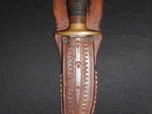 US WW2 RICHTIG Fighting Knife -ALFRED CORNISH Sheath/F J R Clarkson Neb - WW II