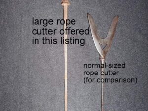 Comparison of a large rope cutter and a normal-sized rope cutter side by side.