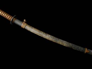 NIHONTO Antique/Old Japanese Samurai Sword -SIGNED Tsuba-Fuchi/GOLD Foil Habaki