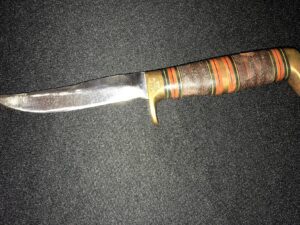RICHTIG Small Hunting Knife/FJR Clarkson Neb/Antique/Old/Alfred -Bird & Trout