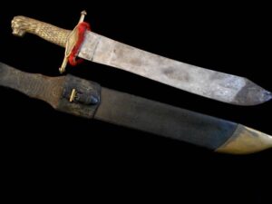 Antique 1800s German-Made Lion Head Spanish Artillery Short Sword/Old Collection