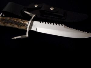 BUCK 184 CUSTOM Buckmaster Sambar Stag Handle Hybrid Knife -Collection USA -RARE