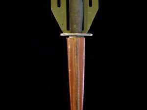 Vtg US WW2 OSS Stiletto Commando Knife w/Pancake Flipper Sheath -Military