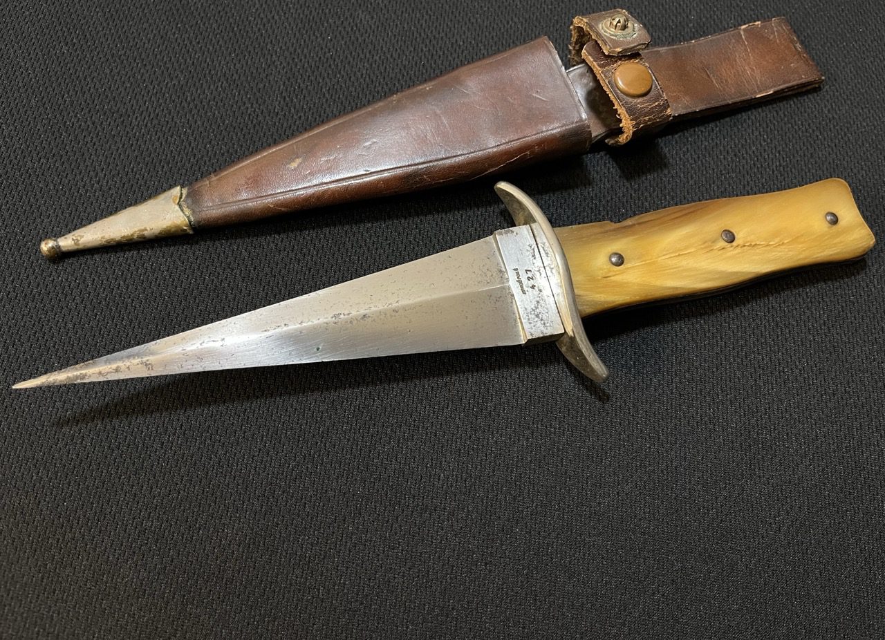 Old Antique French Dagger Mle Depose 427 with Boar Stamp
