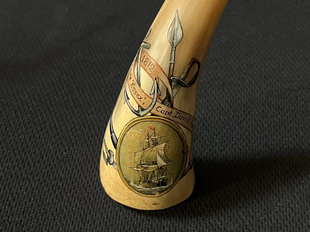 War of 1812 Scrimshaw Horn