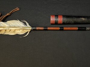 Antique Japanese Samurai Uchine Palanquin Throwing Arrow