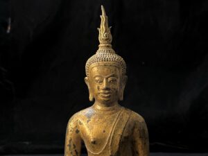 Antique Thai Ayutthaya Bronze Buddha